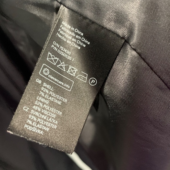 H&M black zip belted long jacket coat Trench SZ 8 Med M overcoat sash tie Moto - Picture 15 of 16